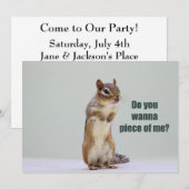 Funny Chipmunk Afbeelding Kaart (Voorkant / Achterkant)