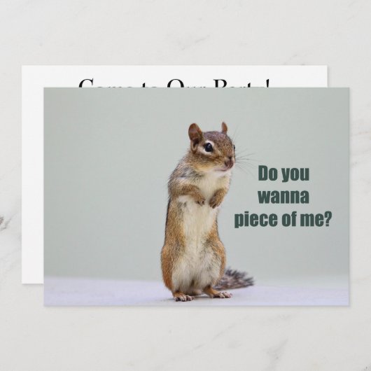 Funny Chipmunk Afbeelding Kaart (Voorkant / Achterkant)