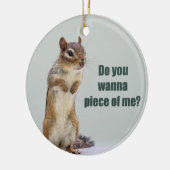 Funny Chipmunk Afbeelding Keramisch Ornament (Links)