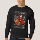 Funny Chipmunk Lover Santa Riding Chipmunk Ugly Ch Trui (Voorkant)