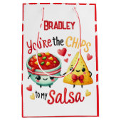 Funny Chips to My Salsa Valentine's Day Add Name Medium Cadeauzakje (Voorkant)