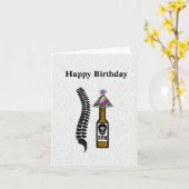 Funny Chiropractic Birthday Card Kaart (Gele Bloem)