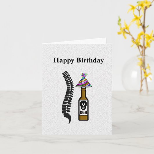 Funny Chiropractic Birthday Card Kaart (Gele Bloem)