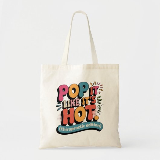Funny Chiropractic Quote for Spine Health Lovers Tote Bag (Voorkant)
