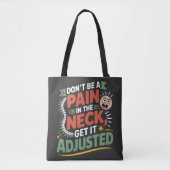 Funny Chiropractic Spine Care Quote Tote Bag (Voorkant)
