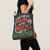 Funny Chiropractic Spine Care Quote Tote Bag (Dichtbij)