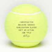 Funny Chiropractie Gezegde Gepersonaliseerde sport Tennisballen (Achterkant)