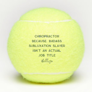Funny Chiropractie Gezegde Gepersonaliseerde sport Tennisballen