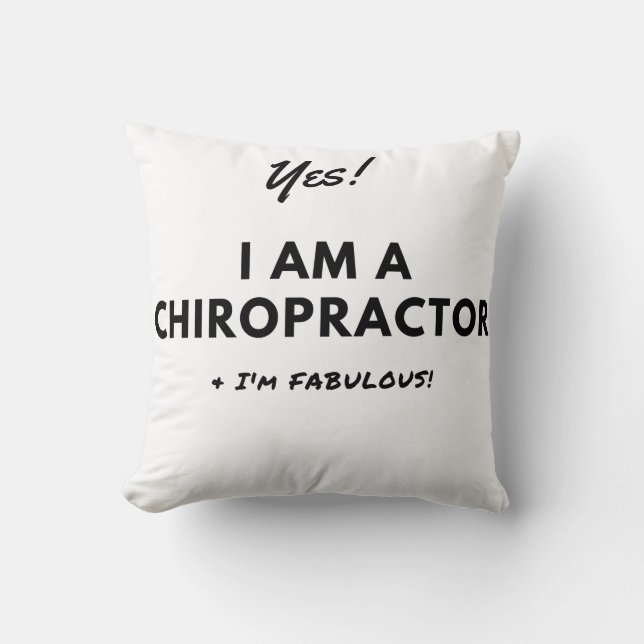 Funny Chiropractor Bold Black and White Cute Kussen (Voorkant)