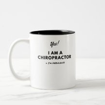 Funny Chiropractor Bold Black and White Cute