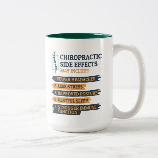 Funny Chiropractor Gag Tweekleurige Koffiemok (Rechts)