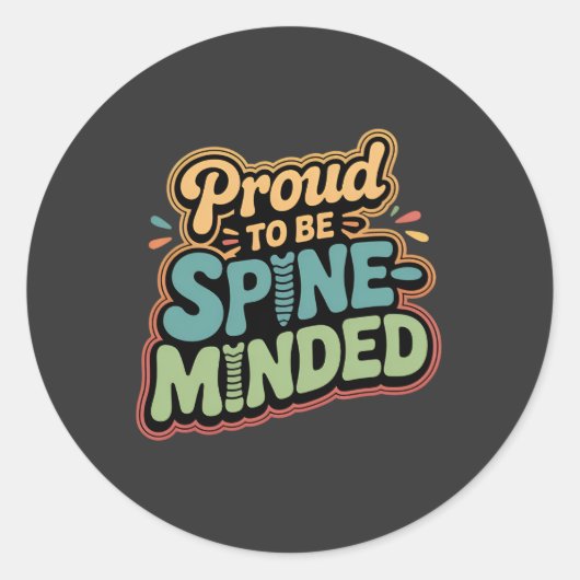 Funny Chiropractor Gift Spine Health Quote Ronde Sticker (Voorkant)