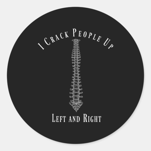 Funny Chiropractor Occupation Gift T- Shirt  Ronde Sticker (Voorkant)