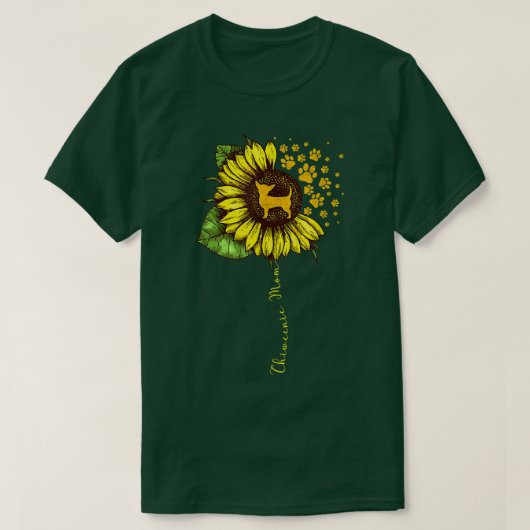 Funny Chiweenie Ma Sunflower Moederdag Chiween T-shirt (Design voorkant)