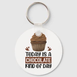 Funny Chocoholic Cupcake Foodie Chocolade Sleutelhanger