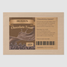 FUNNY Chocoholica Named Chocolate Tres Goody Bag