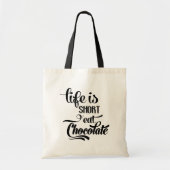 Funny Chocolate Addicate Eat Chocolate Lover Tote Bag (Voorkant)