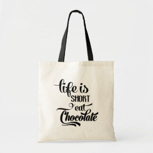 Funny Chocolate Addicate Eat Chocolate Lover Tote Bag