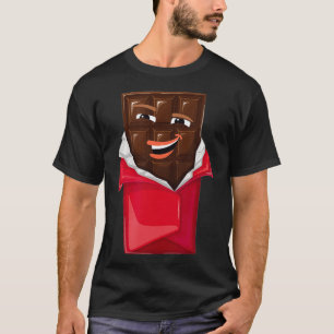 Funny Chocolate Bar met een glimlachend gezichtsko T-shirt