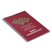 Funny Chocolate Bar Valentijnsdag Bericht Notitieboek (Rechterzijde)