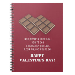Funny Chocolate Bar Valentijnsdag Bericht Notitieboek