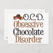 Funny Chocolate Briefkaart (Voorkant / Achterkant)