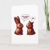 Funny Chocolate Bunnies Paasvakantie Kaart (Voorkant)