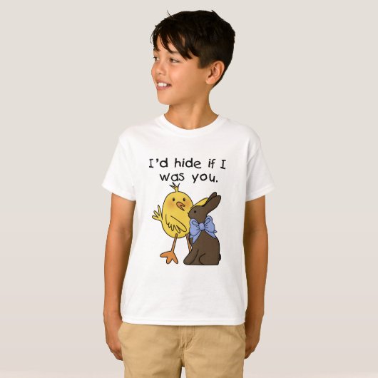 Funny Chocolate Bunny Easter Tshirts en Gifts (Voorkant volledig)