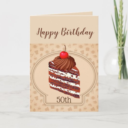 Funny Chocolate Cake 30th Derty Birthday Card Kaart (Voorkant)