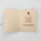 Funny Chocolate Cake 30th Derty Birthday Card Kaart (Binnen)