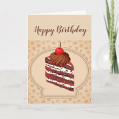 Funny Chocolate Cake Birthday-kaart Kaart (Voorkant)