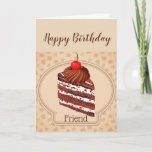 Funny Chocolate Cake Friend Birthday Card Kaart<br><div class="desc">Funny Chocolate Cake Friend Birthday Humor.. om te vieren,  mag ik iets veel donker en heerlijk voorstellen.</div>