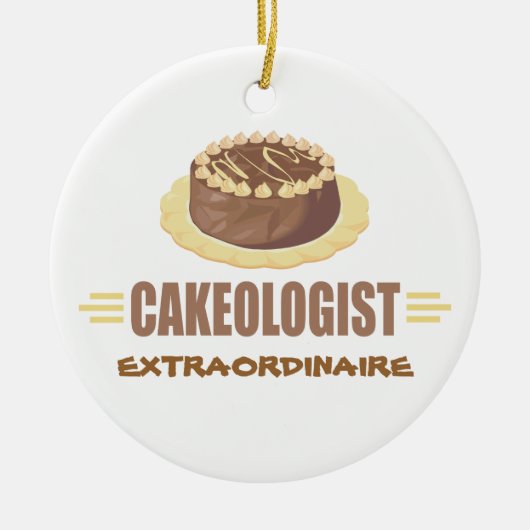 Funny Chocolate Cake Keramisch Ornament (Voorkant)