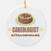 Funny Chocolate Cake Keramisch Ornament (Achterkant)
