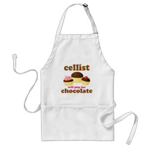 Funny Chocolate Cello Apron Standaard Schort