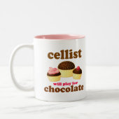 Funny Chocolate Cello-Mok Tweekleurige Koffiemok (Links)