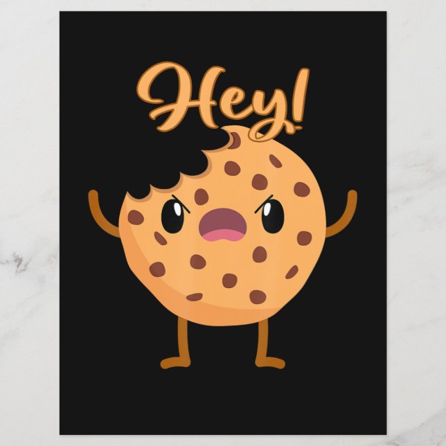 Funny Chocolate Chip Cookie a Bite out (Voorkant)