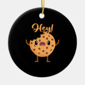 Funny Chocolate Chip Cookie a Bite out Keramisch Ornament (Voorkant)