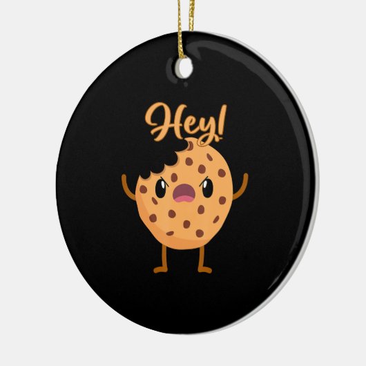 Funny Chocolate Chip Cookie a Bite out Keramisch Ornament (Links)