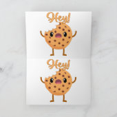 Funny Chocolate Chip Cookie a Bite out Mad Bedankkaart (Binnen)