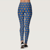 Funny Chocolate Chip Cookies Food Blue Leggings (Achterkant)