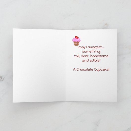 Funny Chocolate Cupcake 60th Birthday Card Kaart (Binnen)