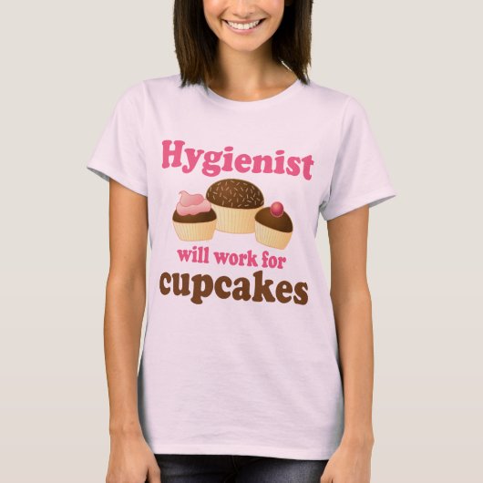 Funny Chocolate Cupcakes tandheelkundige apotheker T-shirt (Voorkant)