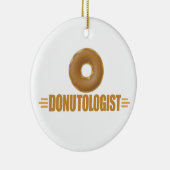 Funny Chocolate Donut Lover Keramisch Ornament (Rechts)