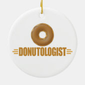 Funny Chocolate Donut Lover Keramisch Ornament (Achterkant)