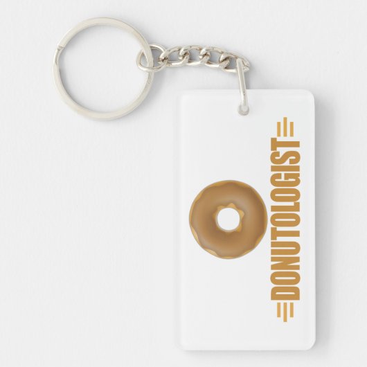 Funny Chocolate Donut Lover Sleutelhanger (Voorkant)