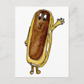Funny Chocolate Eclair Quirky Cake Cartoon Art Briefkaart (Voorkant)