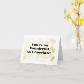 Funny Chocolate en You Compliment Wenskaart Kaart (Gele Bloem)