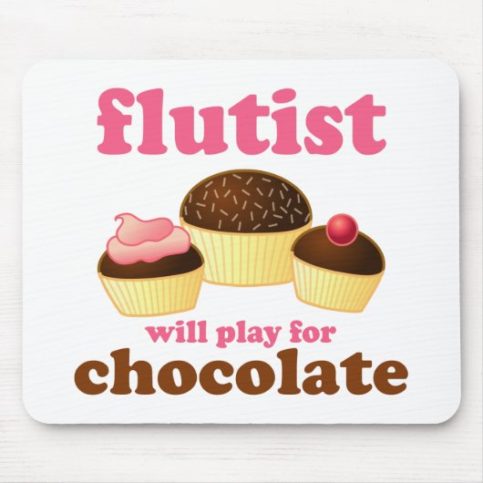 Funny Chocolate Flute Mousepad Muismat (Voorkant)