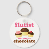 Funny Chocolate Flute Sleutelhanger (Voorkant)